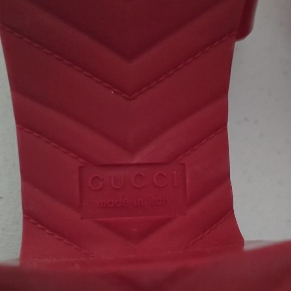Gucci Red Women's Slide Sandals - Picture 10 of 13